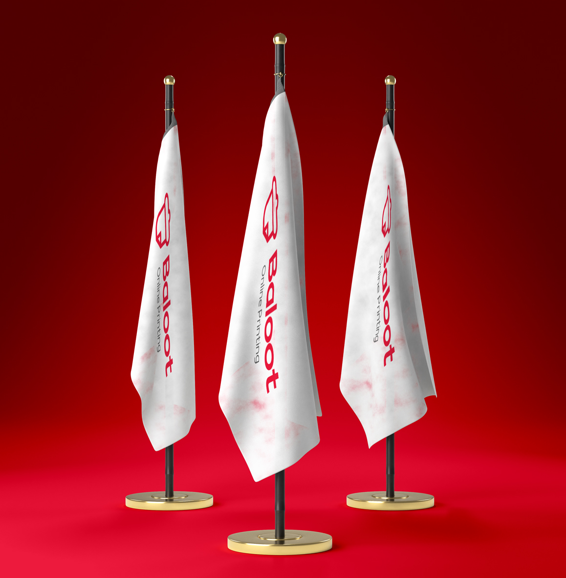 پرچم تشریفات با پنجه شیری ( پلاستیک فشرده )